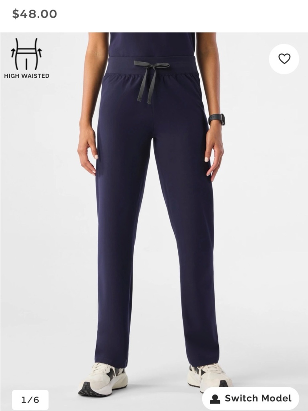 FIGS Straight-Leg High-Waisted Livingston Scrub Pants in Navy #14